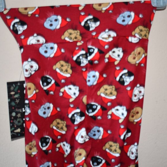 LA Winner Women's Red Christmas Cats Kitties Stretch Leggings Size S - Picture 5 of 5